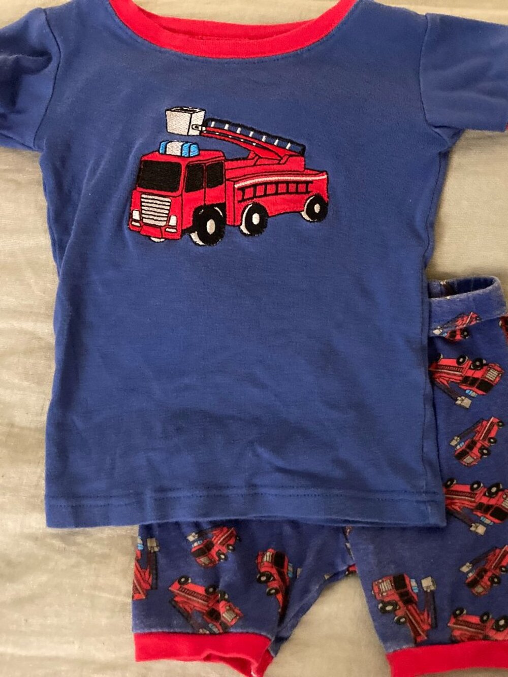 Nordstrom Leveret Toddler Boy Firetruck Cotton Pajamas
